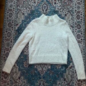 LOFT Cream cropped Turtleneck Sweater